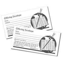Church Offering Envelopes - Sword and Bible Design