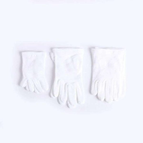 White Plain Gloves Small