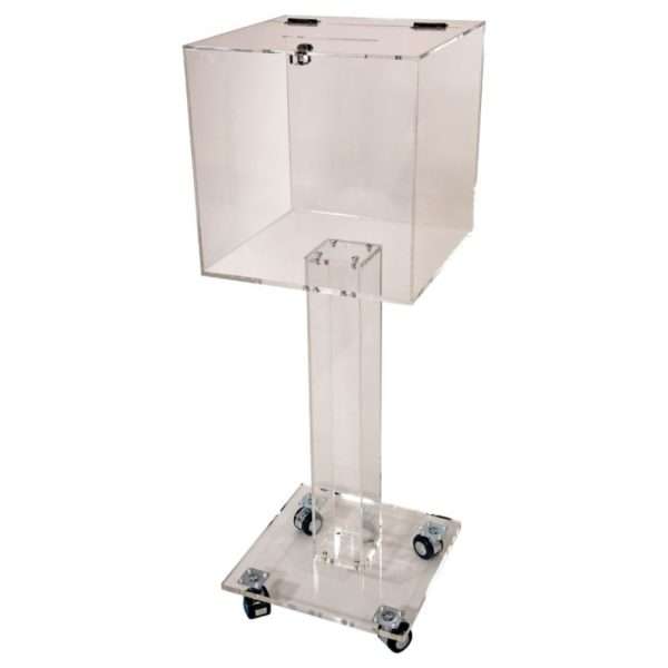 Clear Acrylic Donation Box with Lock and Key - Ensuring Safety and Secure Collection. - Image 2