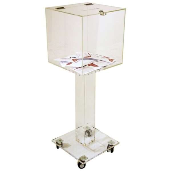 Clear Acrylic Donation Box with Lock and Key - Ensuring Safety and Secure Collection. - Image 3