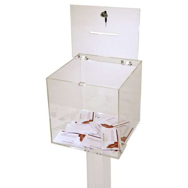 Clear Acrylic Donation Box with Lock and Key - Ensuring Safety and Secure Collection. - Image 6