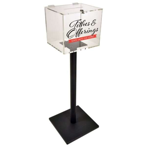 Metal Stand with Acrylic Offering Box - Personalized