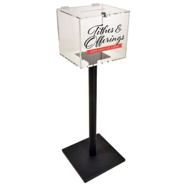 Smoke & Ice: Stylish Matching Modern Pulpit And Donation Box - Image 3