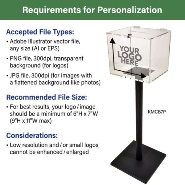 Metal Stand with Acrylic Offering Box - Personalized - Image 2