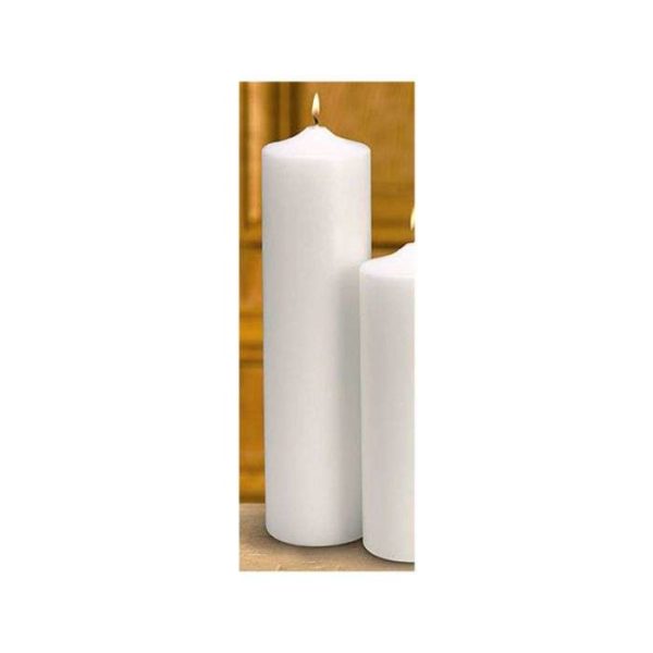 Plain White Pillar Christ Candle