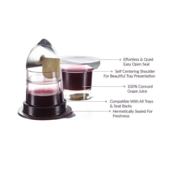 Pure Communion Pre-filled Communion Cups with Red Grape Juice and Bread - Image 4